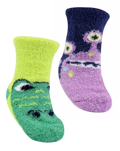 4 Pack Baby Boys Non Slip Socks | Sock Snob | Winter Cosy Socks for Toddlers4