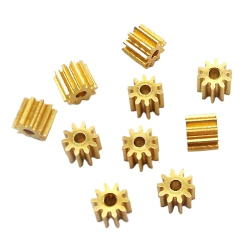 Bevel Gear Pinion Hardware Mechanical 10pcs 102A / 101.5A Metal Gears 0.4M 10 Teeth Hole 2mm / 1.5mm Small Module Gear Copper Pinion(2mm)