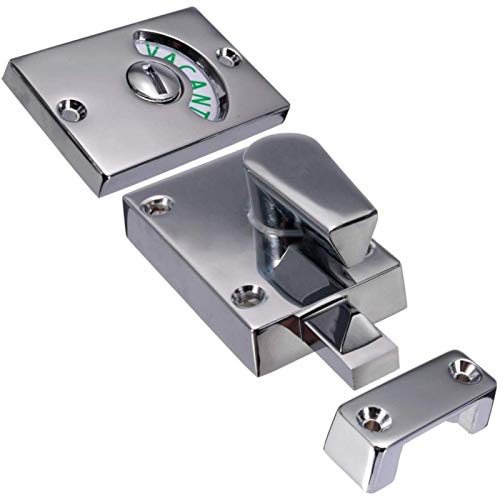 Indicateur Verrou Toilette Porte Verrou avec Tenir Et Fixation, Verrou Indiquant Serrure, Intimité Cloison Porte Loquet Verrou Vacant/Engagé WC Public Toilettes Loquet Verrouillage de Porte Cover