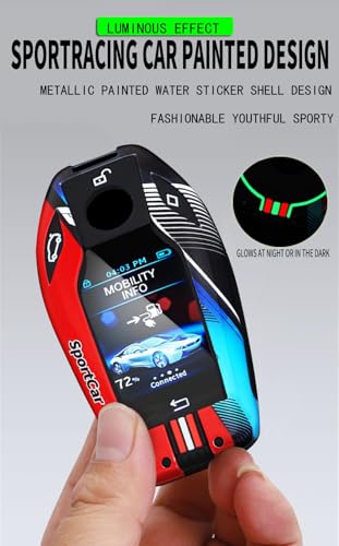 Coque de clé pour BMW x3 x4 Série 5 style drapeau rouge - 5
