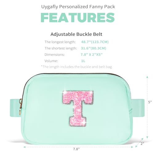 Image of Uygafly Gift for Teen Girls Kids Daughter Her - Birthday Gifts for 3 4 5 6 7 8 9 10 11 12 13 Year Old Girls,Fanny Pack Crossbody Bag Purse Belt Bag Cute Trendy Stuff | Green,T
