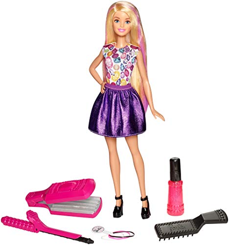 Muñeca Barbie D.I.Y. Crimps & Curls miniatura 1