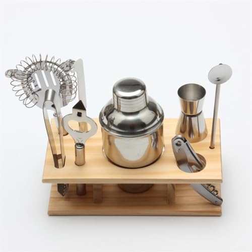 Set coctelera acero inoxidable 9 piezas miniatura 4