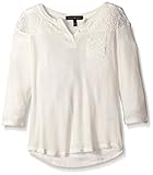 Derek Heart Girls' 3/4 Top W/Ft Lace Yoke Overlays + SLV Inserts