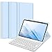 Produktbild FINTIE Tastatur Hülle für iPad Air 11 Zoll M3/M2 (2025/2024), iPad Air 5/4 Generation 10.9"(2022/2020), TPU Rückschale Schutzhülle mit Stifthalter, magnetisch Abnehmbarer QWERTZ Keyboard, Himmelblau