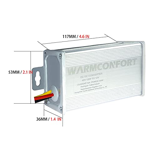 Image of 48V 72V 96V 120V to 12V 10A 120W Buck Converter DC to DC Converter Step Down Reducer Transformer for Golf CART(48V-120V to 12V 10A)
