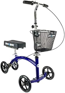 KneeRover Deluxe Steerable Knee Walker Knee Scooter Knee Cycle Leg Walker Crutch Alternative in Blue