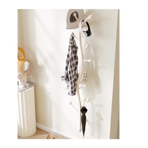 Porte manteau murale avec patères en métal blanc robuste et durable