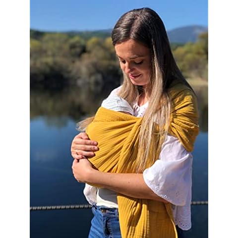 Amarsupiel | Museline Baby Carrier Shoulder Bag | Bamboo Ring Messenger Bag | Premium Carrier Bag Made in the EU | Oekotex Certified Woven Carrier Shoulder Bag Cover
