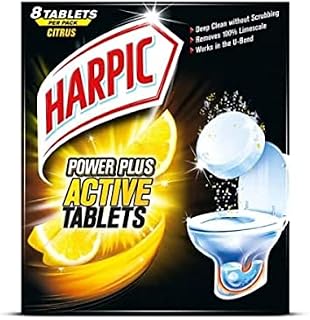 Harpic Powerplus Toilet Cleaning Tablets, Citrus, 8 tablets - Pack of 6