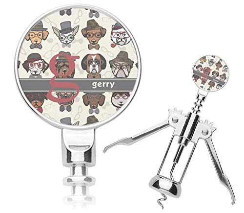 Personalized Hipster Dogs Corkscrew