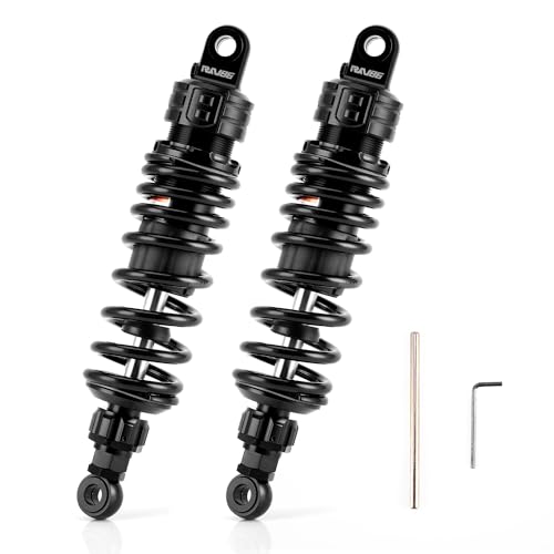 RKV86 Adjustable 295mm 11.6 inch Rear Shock Absorbers Fit for Harley Sportster 2004-2020, Aluminum CNC(1 Pair, Black)