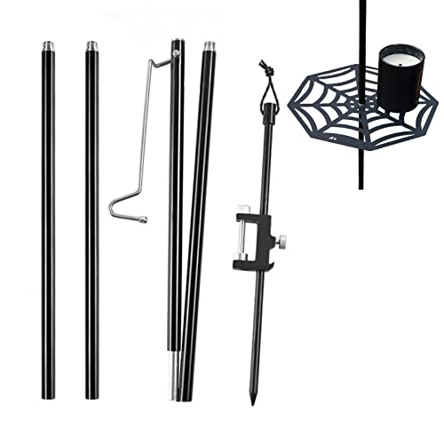 Nasoalne Plateau de Poteau d'éclairage Portable - Cintre de Poteau de Lanterne pour l'extérieur - pour Camping Pique-Nique Randonnée Pêche Jardin