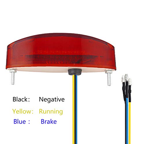 image for Evomosa Motorcycle Taillight Universal Brake Stop Light ATV Tail Light