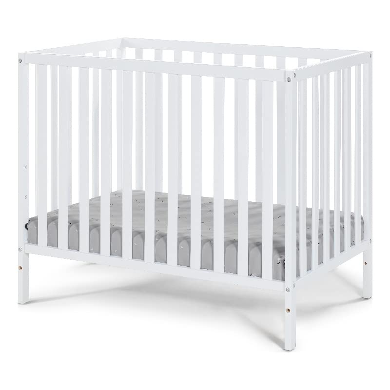 Suite Bebe Palmer 3-in-1 Mini Crib in White - with Mattress Pad