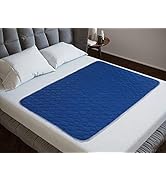 Washable Bed Protector/Pad Without Tucks-Double Size Bed for Incontinence & Bed wetting,...