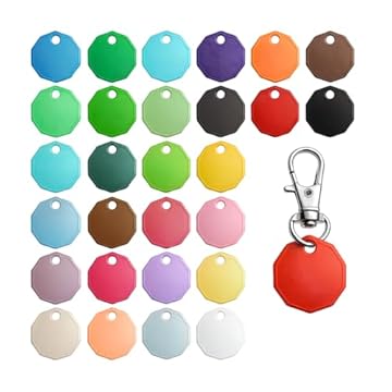Triformia Confezione da 25 gettoni per carrello, monete ecologiche a 12 lati, realizzate in plastica riciclata, include 1 portachiavi, testate in oltre 35 negozi, colori misteriosi, prodotti nel Regno