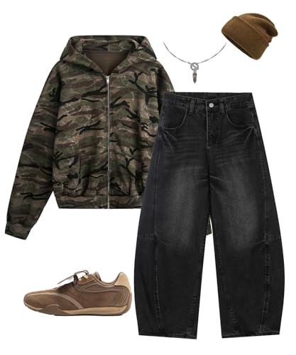 Unisex Vintage Distressed Washed Barrel-Leg Jeans Wide Baggy Denim Pants Retro Loose Streetwear Trousers4