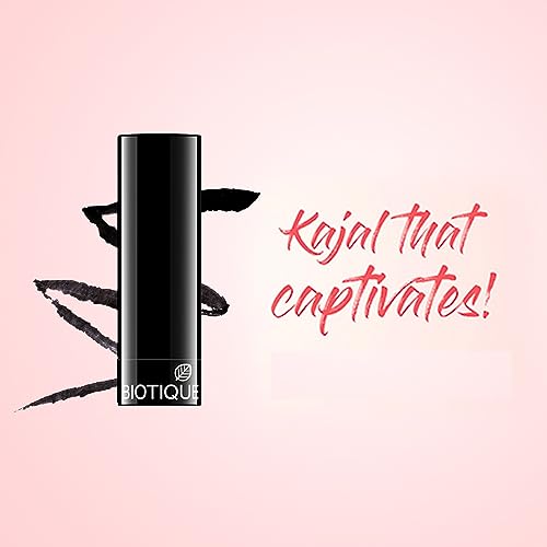 Biotique Matte Bio Kajal Nourishing and Conditioning Eye Kaajal with Almond Oil, 3gm, Black