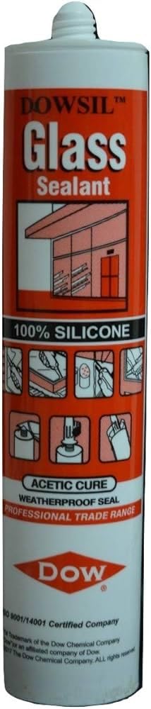 Dow Corning RTV Silicone -Acetoxy Cure Glass Sealant (Transluscent, 300 ml)