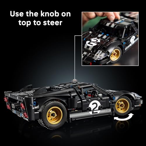 LEGO Technic 1966 Ford GT40 MKII Race Car Building Set for Adults - Collectible Toy W/Realistic Functions & Features for Adult Sports Car Fans, Ages 18+ - Gift Idea for Birthdays - 42223 - Image 6