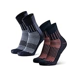 [DANISH ENDURANCE] ランニングソックス メリノウール 2組, マルチカラー（1xネイビー／ライトブルー、1xネイビー／オレンジ）, 25.0 cm - 28.0 cm