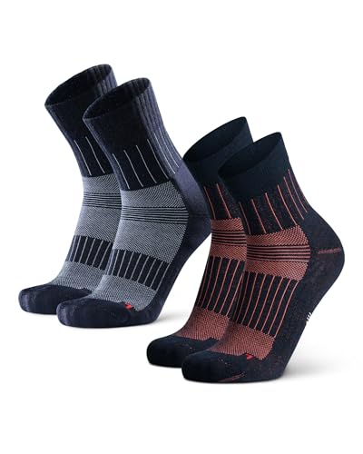 DANISH ENDURANCE Merino Wool Trail Running Socks for Men & Women, 2 Pack