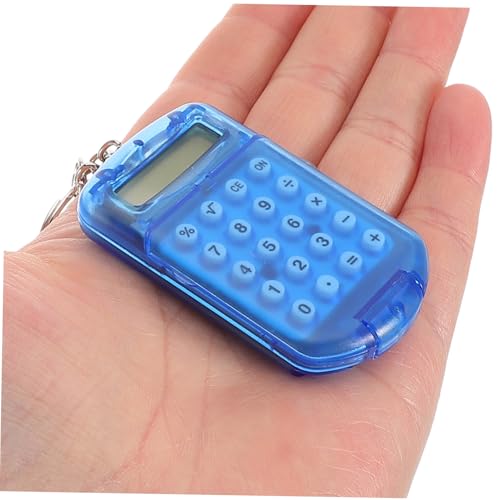 Mini calculadora transparente de bolsillo portátil Toyvian y material escolar imprescindible 3