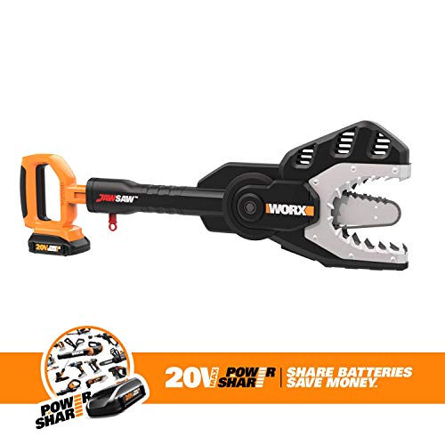 WORX WG320 JawSaw 20V PowerShare Cordless Electric Chainsaw with Auto-Tension (Renewed)