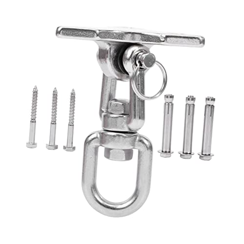 FUNOMOCYA 360° Rotating Swing Buckle Stainless Steel Hooks for Swing Heavy Duty Steel Snap Hook