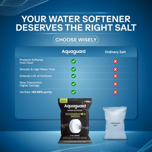 Image of Aquaguard Water Softener Regeneration Media Salt (10 Kg) | 5-IN-1 BENEFIT | CERTIFIED DUST FREE 99.9% PURE