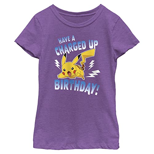 Pokemon Girls Electric Birthday Short Sleeve Tee Shirt