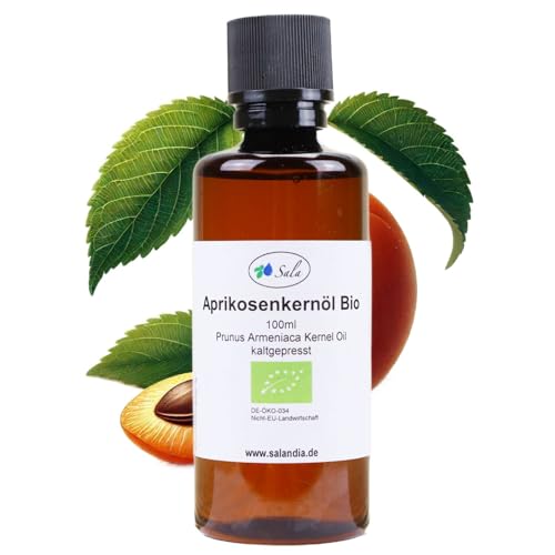 Sala Aprikosenkernöl Prunus Armeniaca kaltgepresst BIO (100 ml PET-Flasche)