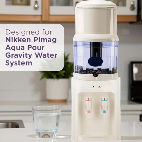 Copper Ion Mineral Stones Replacement 13564 for Nikken Aqua Pour Gravity Water Filter System 1360, Helps Remineralize Water for Pimag Alkaline Dispenser, Drinking Filter for Countertop (Formerly 1386)