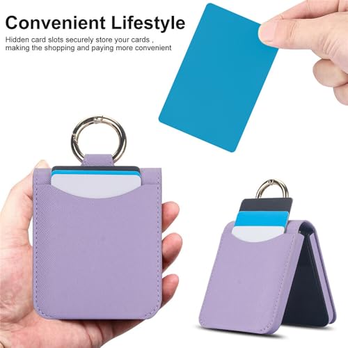 Étui Galaxy Z Flip 3 résistant aux chocs : fin du risque de bris en cuir violet