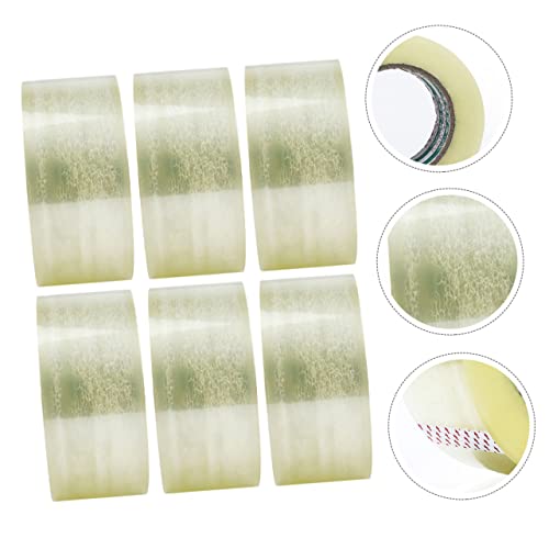 Kontonty 6 Rolls Adhesive Tape Glass Tape Fiberglass Tape Filament Adhesive Tape Reinforced Strapping Tape Shipping Tape Packing Adhesive Tape Silent Transparent Tape Low Noise Tape The Pet #TOP2