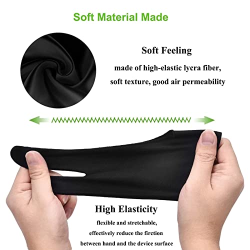 OTraki 4 Pack Artist Gloves for Tablet Drawing Anti Smudge Two Fingers Graphics Drawing Glove for Pad Monitor Painting Paper Skeching Universal for Left and Right Hand - 2.75x7.08 inch