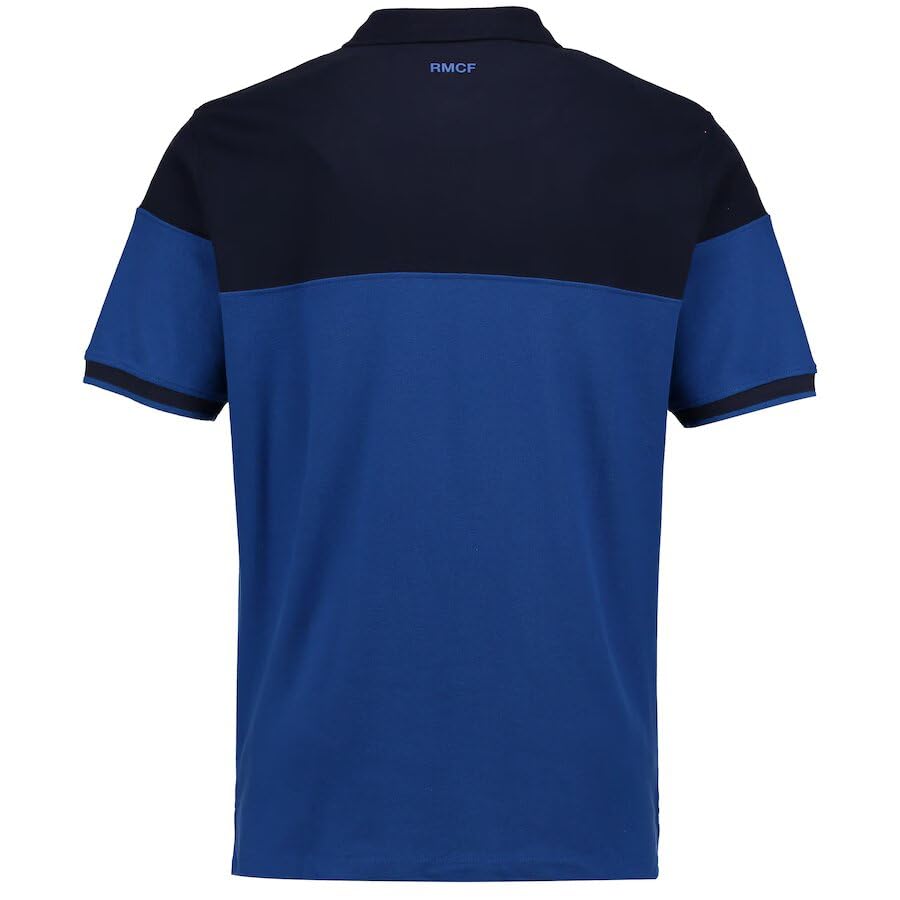 Real Madrid Polo Oficial, Camiseta Deportiva Bicolor Azul y Azul Marino, RMCF Desde 1902