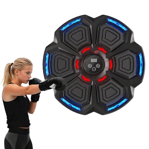Image of Music Boxing Machine for Kids & Adults, Smart Bluetooth Sounding Punch Machine 9 Modes & 9 Speeds, Wall Mounted Boxing Trainer for Home,Office and Gym