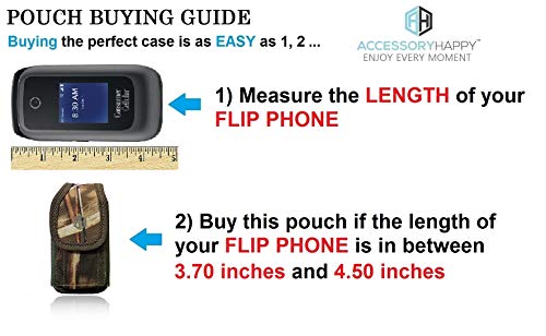 Accessoryhappy 5647371108 Military Grade Cell Phone Case, Camo Rugged Pouch Holster Nylon Metal Flip Phone Belt Case Fits Kyocera Cadence S2720 thumb #1