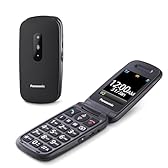 Panasonic KX-TU446EXB Telefono Cellulare Facile, Compatibile con Apparecchi Acustici, Ottimale per Anziani, Pulsanti Retroilluminati, 600 Ore di Autonomia, Ampio Display, Chiamata di Emergenza, Nero