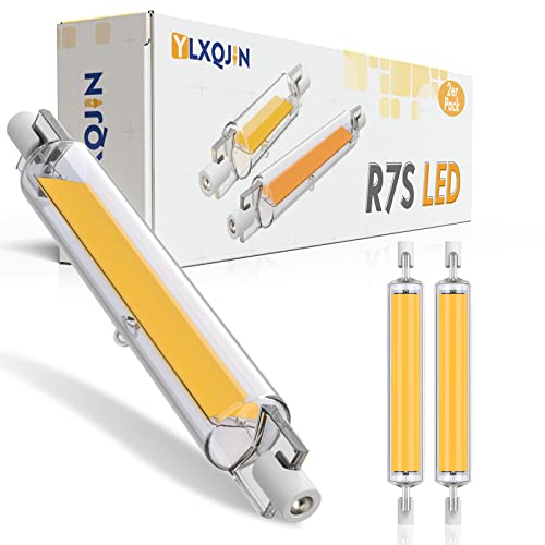YLXQJIN Ampoule R7S LED 118mm Dimmable, 15W R7S LED Lampe à Intensité Variable, LED R7S 118mm Ampoule Bulbs Remplace 150W Ampoules Halogènes, AC 220-240V/1000LM/2er-Pack (Blanc naturel 4000K) Cover