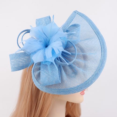 Image of DRESHOW Women Fascinator Hats Tea Party Hat Vintage Pillbox Hat Headband for Cocktail