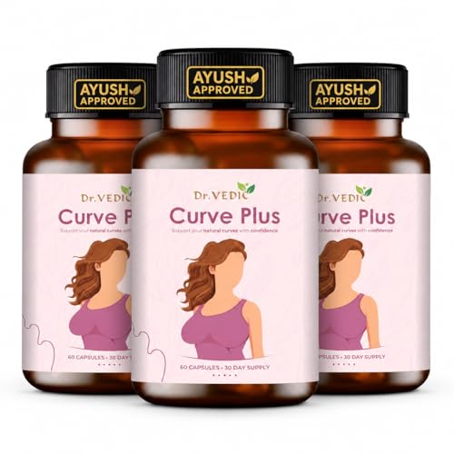 Image of Dr Vedic Breast Support Capsule Ayush Approved | 100% Pure & Natural | Ayurvedic Herbs like Ashwagandha 60 Capsules (Pack Of 3)