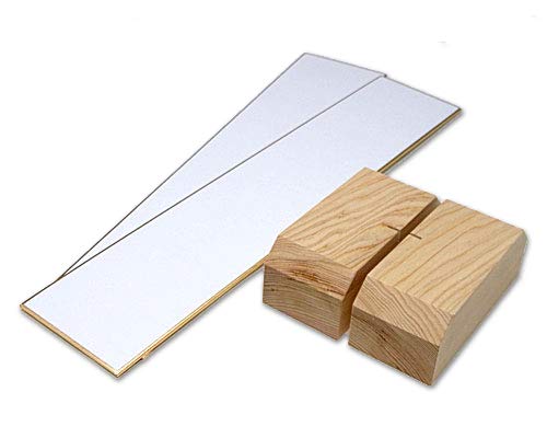 伊勢 宮忠 オリジナル 短冊立て(地桧製)挟み込み式(広幅短冊2枚付き) No.7 【宮忠 刻印入】