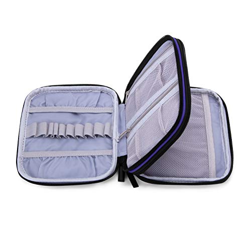 image for Damero Crochet Hook Case, Organizer Zipper Bag with Web Pockets for Va