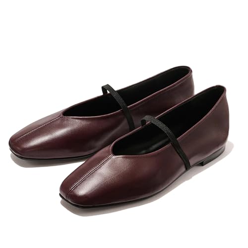 Ballet Flats for Women Square Toe Mary Jane