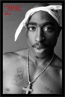 Professionally Framed 2pac Tupac Shakur 24x36 Art print Poster Rap Makaveli Hip Hop Bad Boy Records East Coast-West Coast RED2Pac - coolthings.us