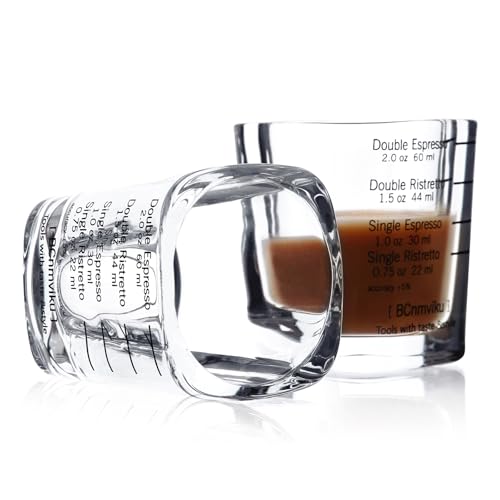 NCnnwovf Espresso Shot Glasses, 26-Incremental Measurement, 2 OZ / 60ML