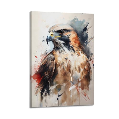 Aigle aquarelle HAYZE impression sur toile 40 x 60 cm, évadez-vous depuis votre salon